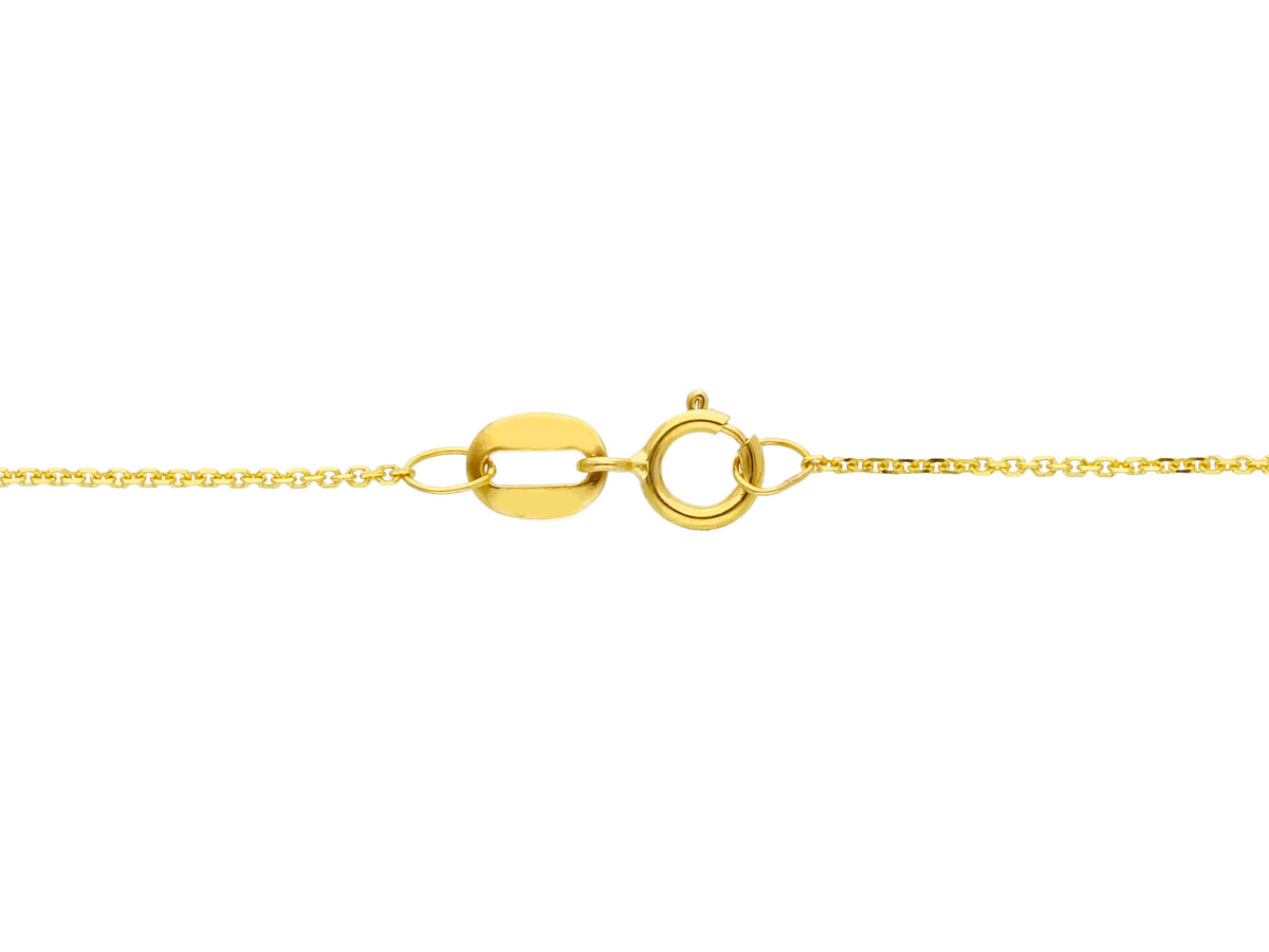 Maiocchi Milano Cross Necklace in Yellow Gold and Diamonds