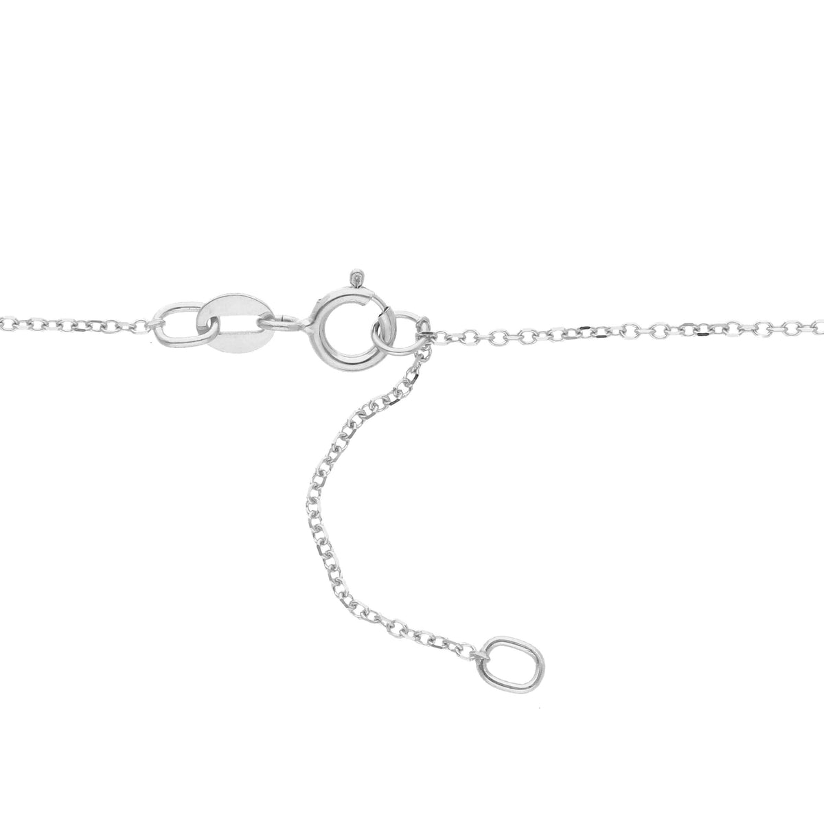 Cross Necklace in 18kt White Gold and Zircons