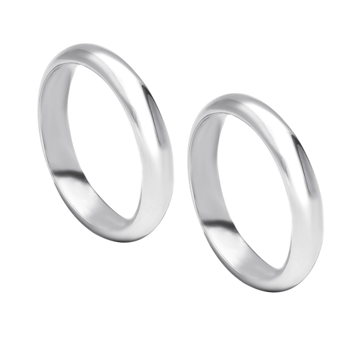 Pair of Classic Wedding Rings in 18kt Yellow Gold