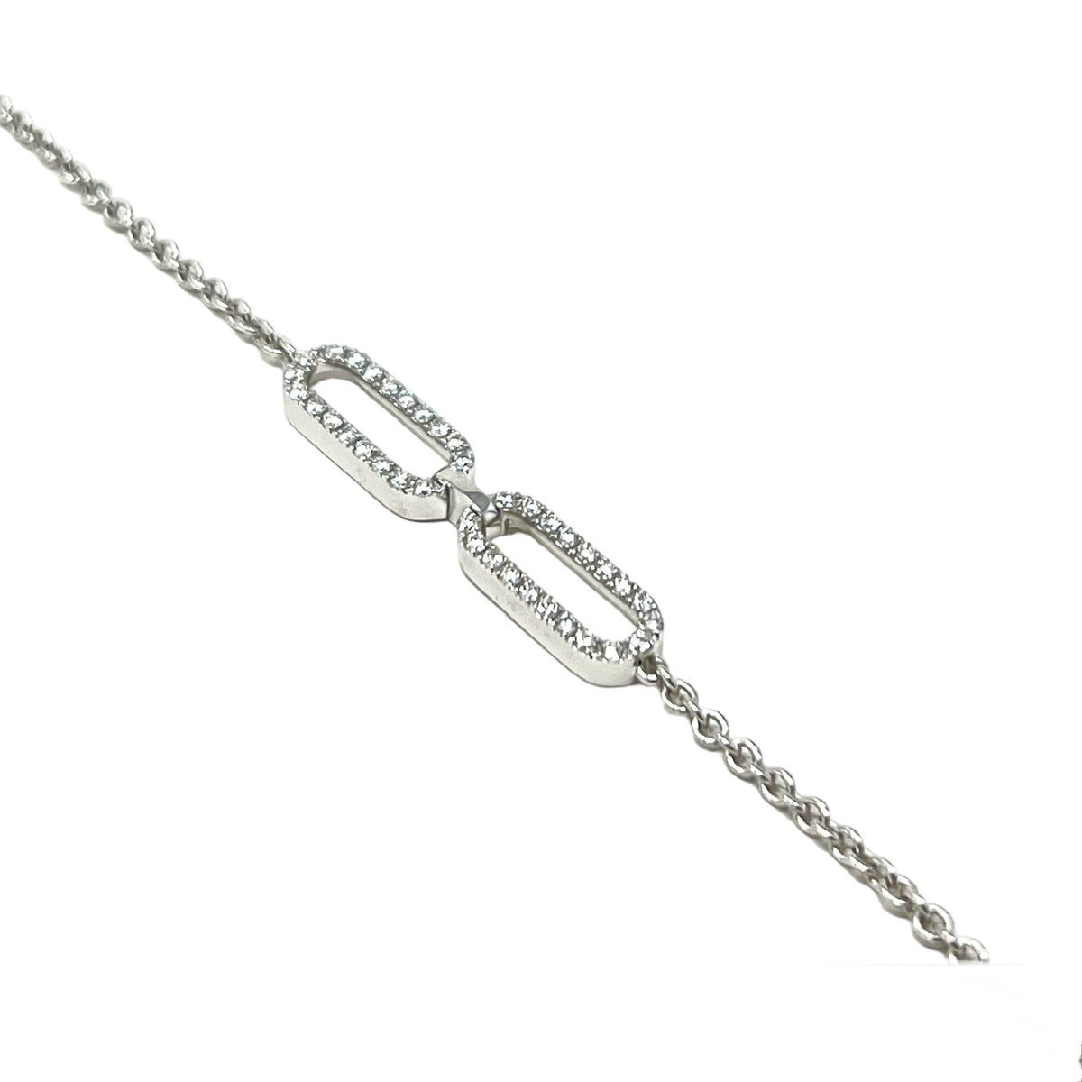 Maiocchi Milano Segments Bracelet in White Gold and Diamonds