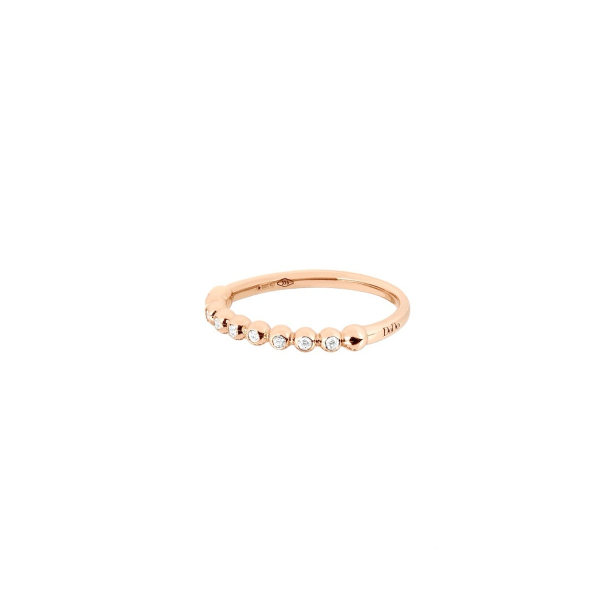 Dodo Precious Bollicine Ring in Rose Gold with White Diamonds