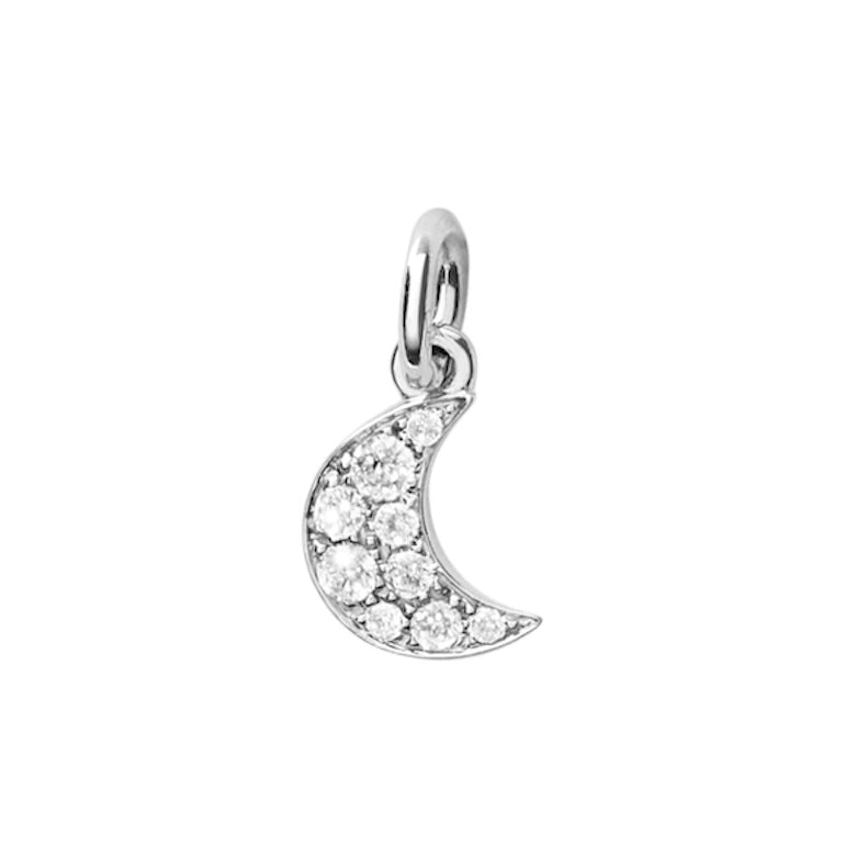Dodo Moon Charm Precious 18kt White Gold and Diamonds