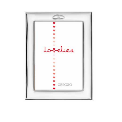 Greggio Argento Cornice Fedi Anniversario 25° 13x18