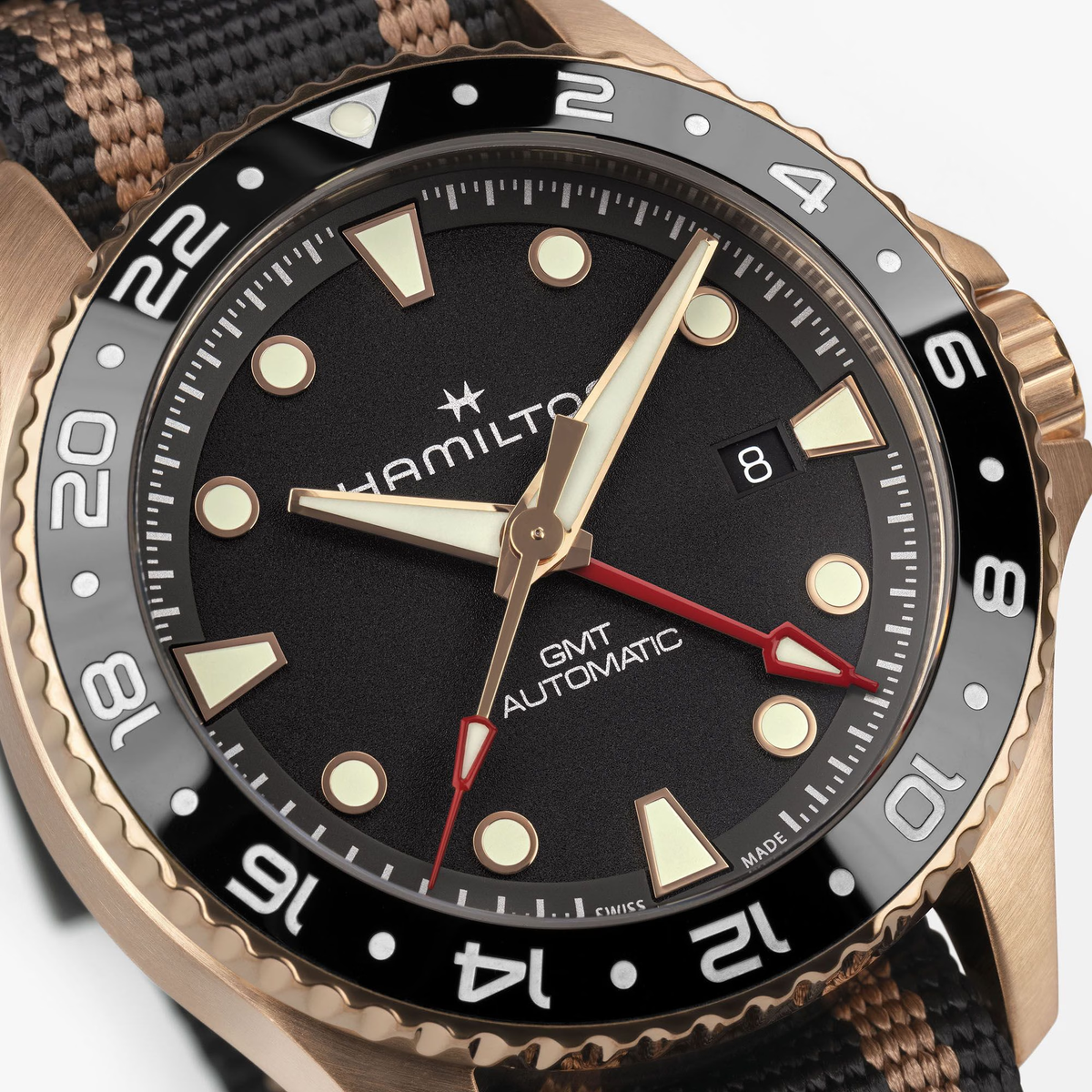Hamilton Khaki Navy Scuba GMT 43 MM Bronze H82565930