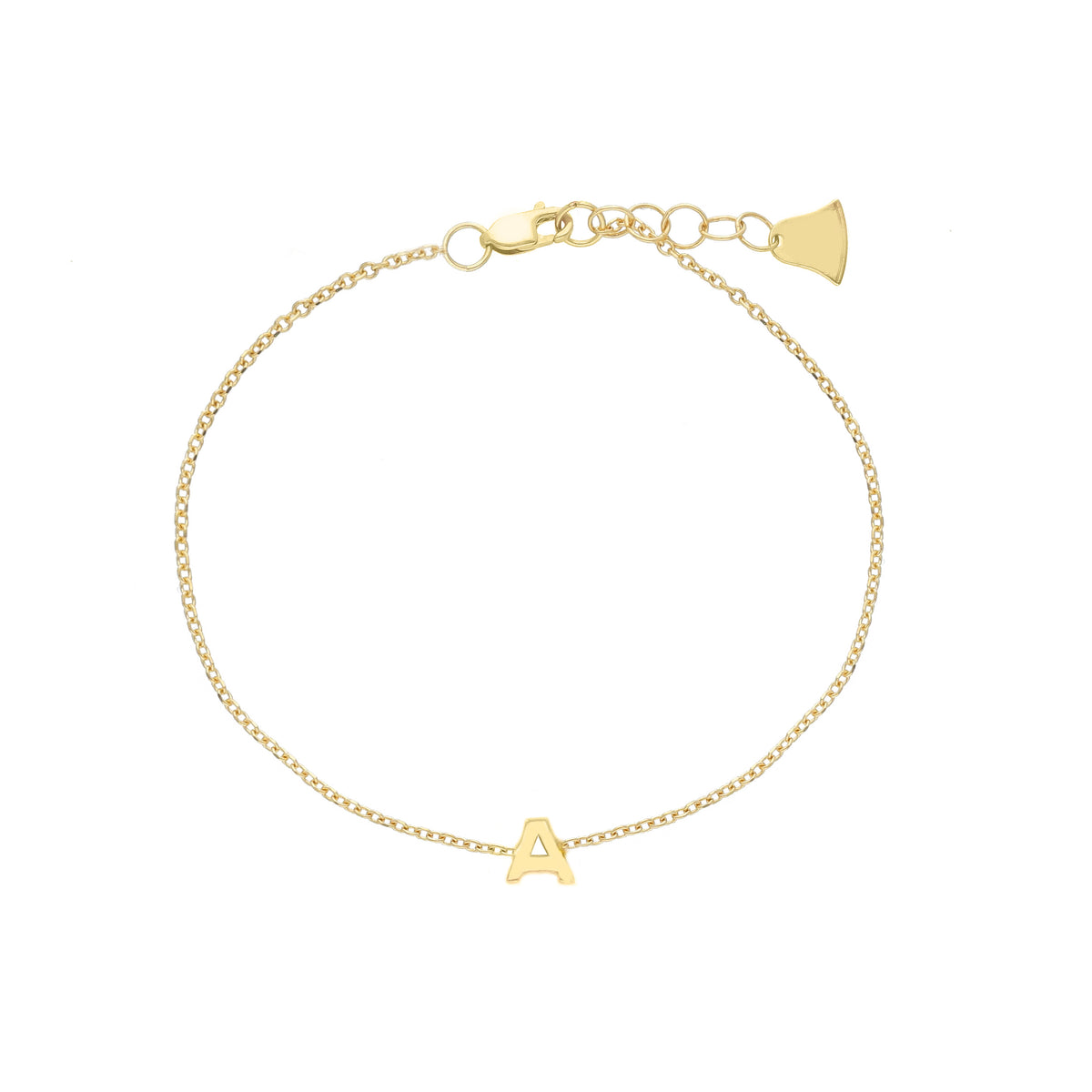 Letter Bracelet in 18kt Yellow Gold