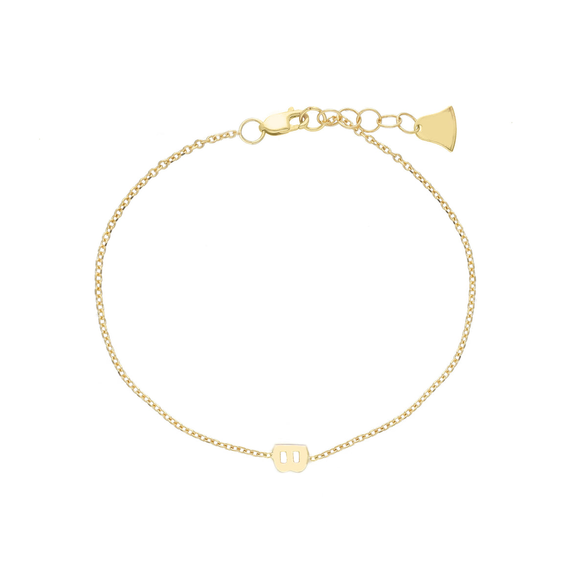 Letter Bracelet in 18kt Yellow Gold