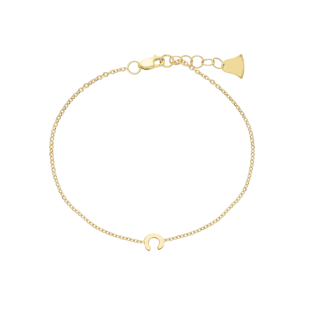 Letter Bracelet in 18kt Yellow Gold