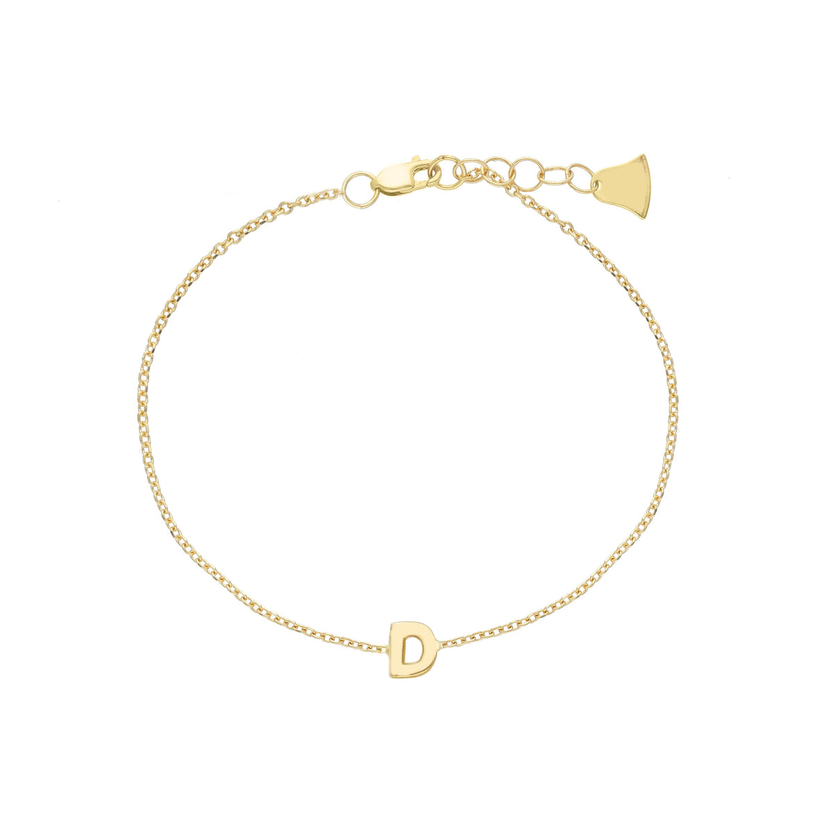 Letter Bracelet in 18kt Yellow Gold