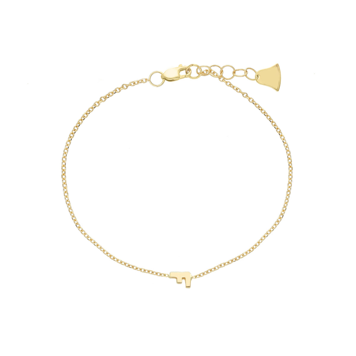 Letter Bracelet in 18kt Yellow Gold