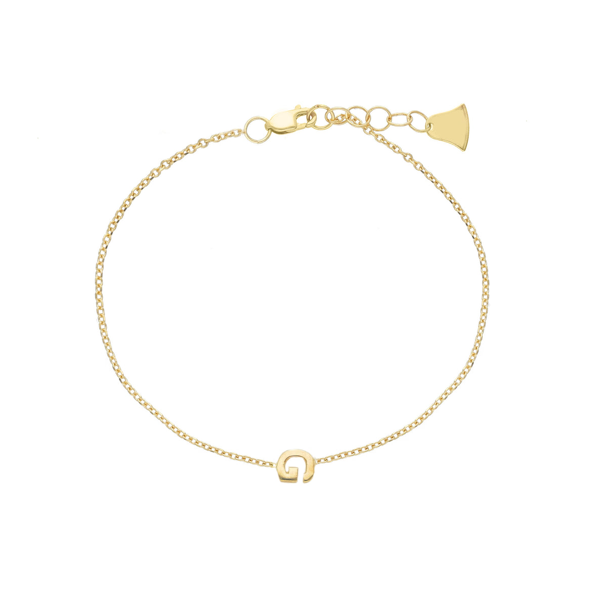 Letter Bracelet in 18kt Yellow Gold