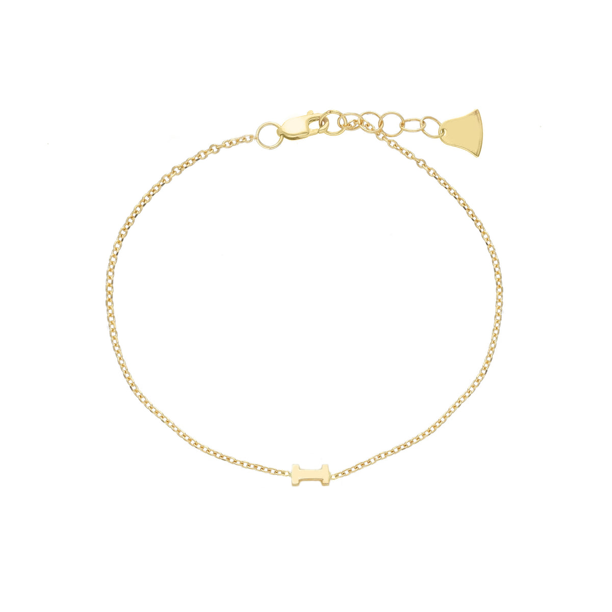 Letter Bracelet in 18kt Yellow Gold