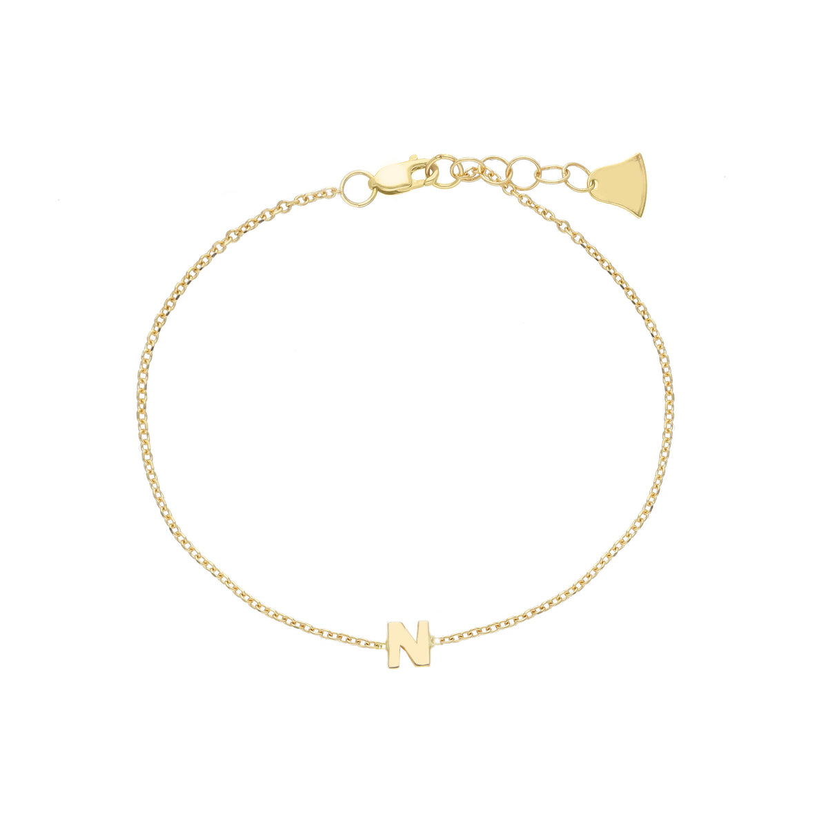 Letter Bracelet in 18kt Yellow Gold