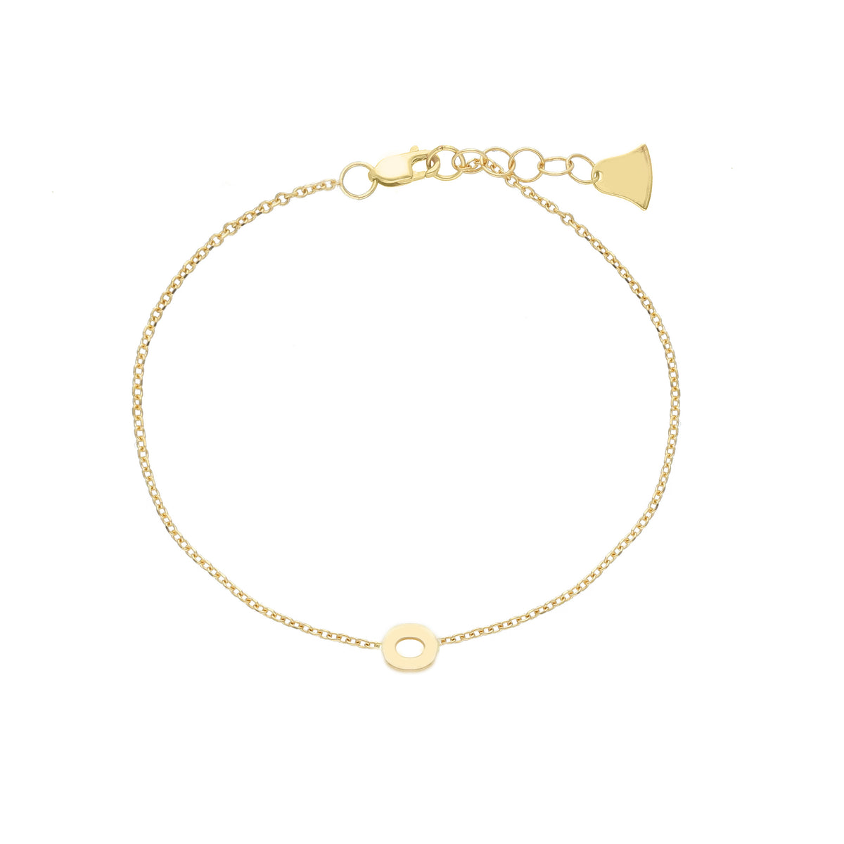 Letter Bracelet in 18kt Yellow Gold