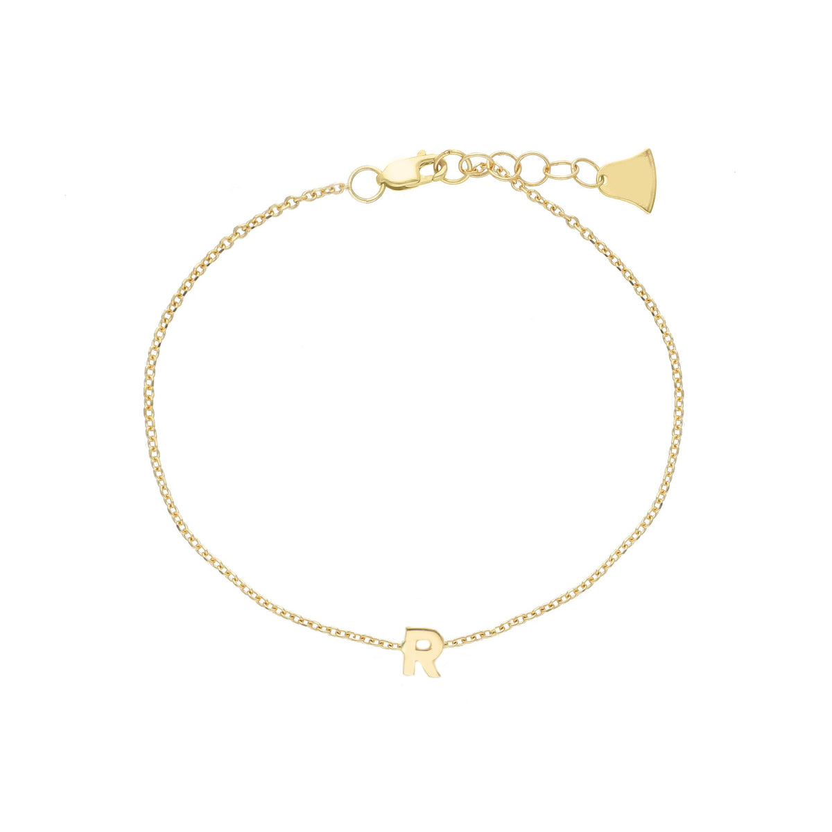 Letter Bracelet in 18kt Yellow Gold