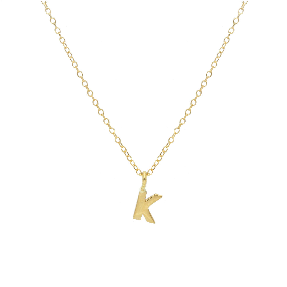 Necklace with Letter in 18 kt Yellow Gold