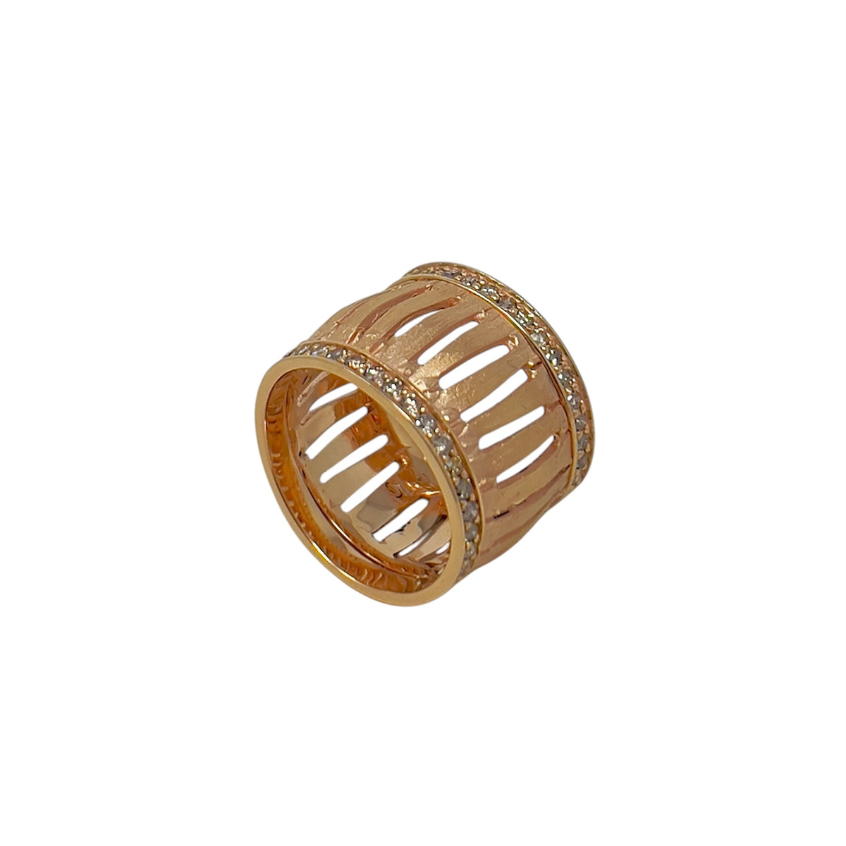 Quaglia Anello Oro Rosa e Diamanti Brown E303_An