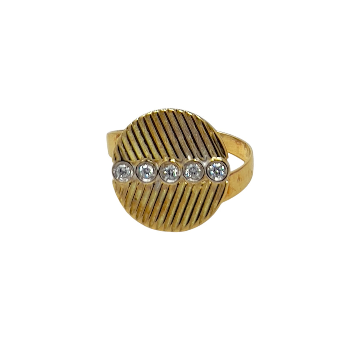 Quaglia Anello Oro Giallo e Diamanti E574_An