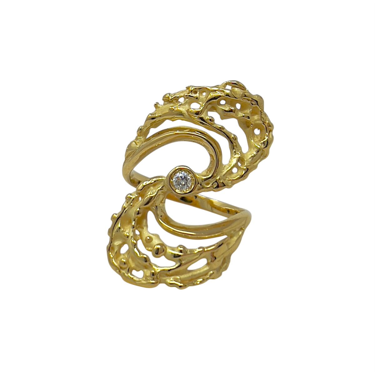 Quaglia Anello Oro Giallo e Diamante E415_An