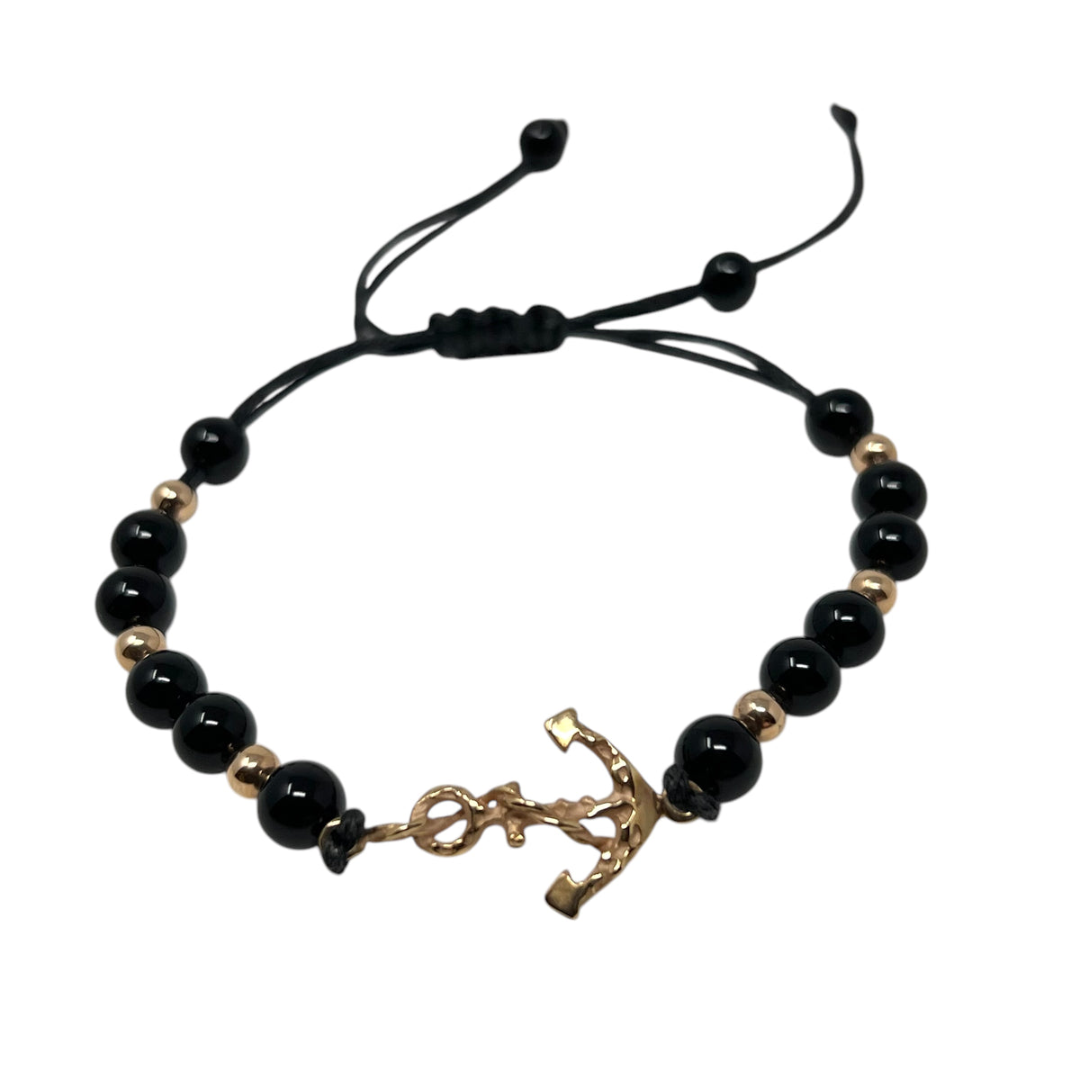 Quaglia Bracciale Ancora, Onice Oro Giallo E447