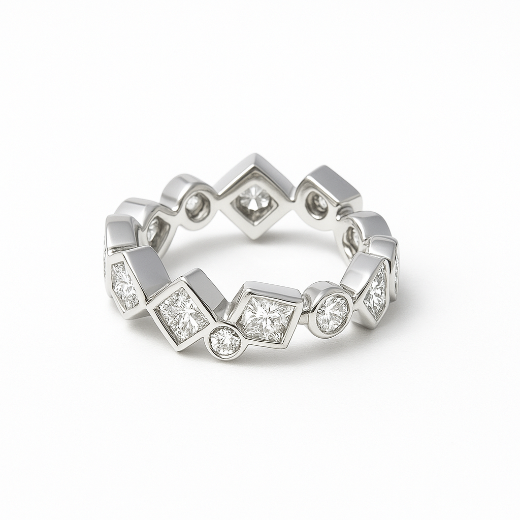 Maiocchi Milano Band Ring with Diamonds 0.97 ct G