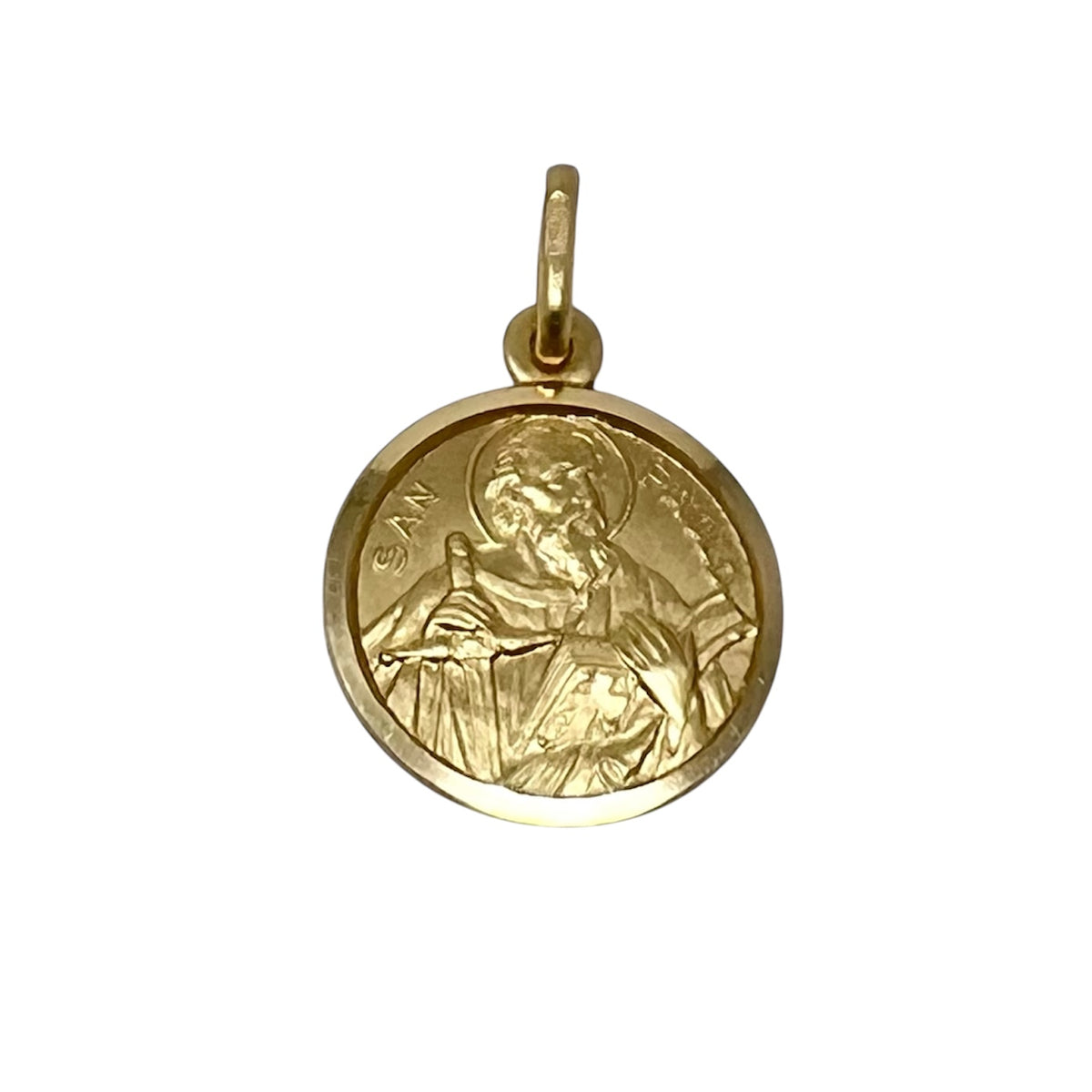 St. Benedict Medal in 18kt Yellow Gold mm. 15