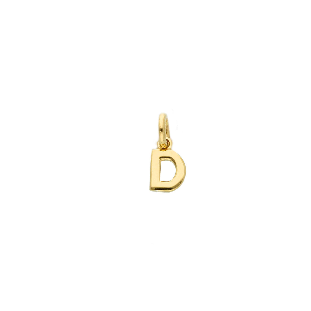 18kt Yellow Gold Mini Letter Pendant