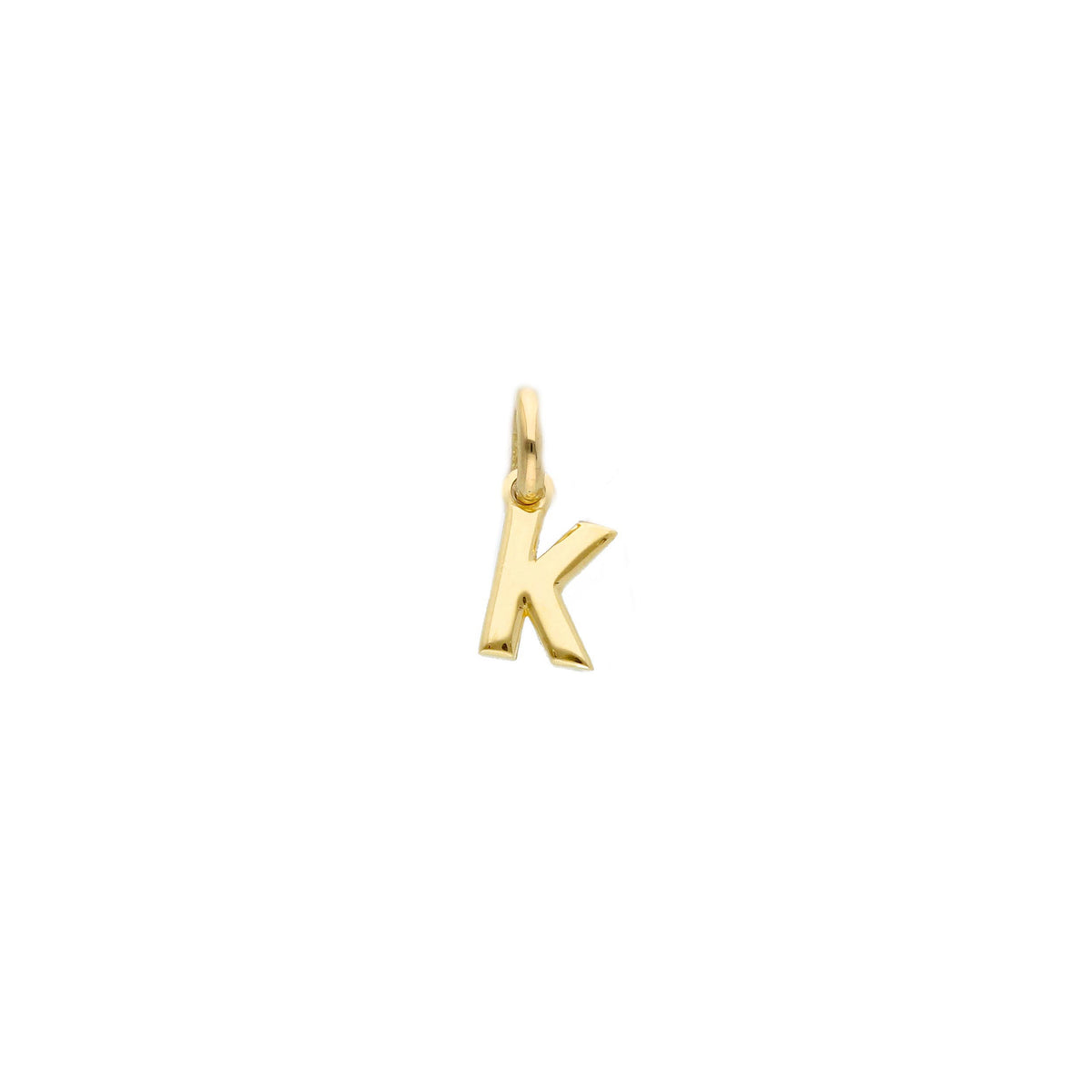 18kt Yellow Gold Mini Letter Pendant