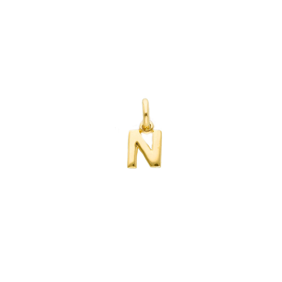 18kt Yellow Gold Mini Letter Pendant