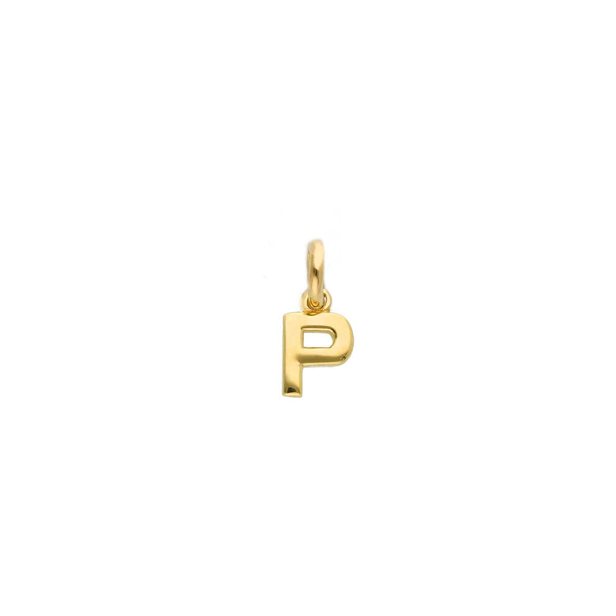 18kt Yellow Gold Mini Letter Pendant