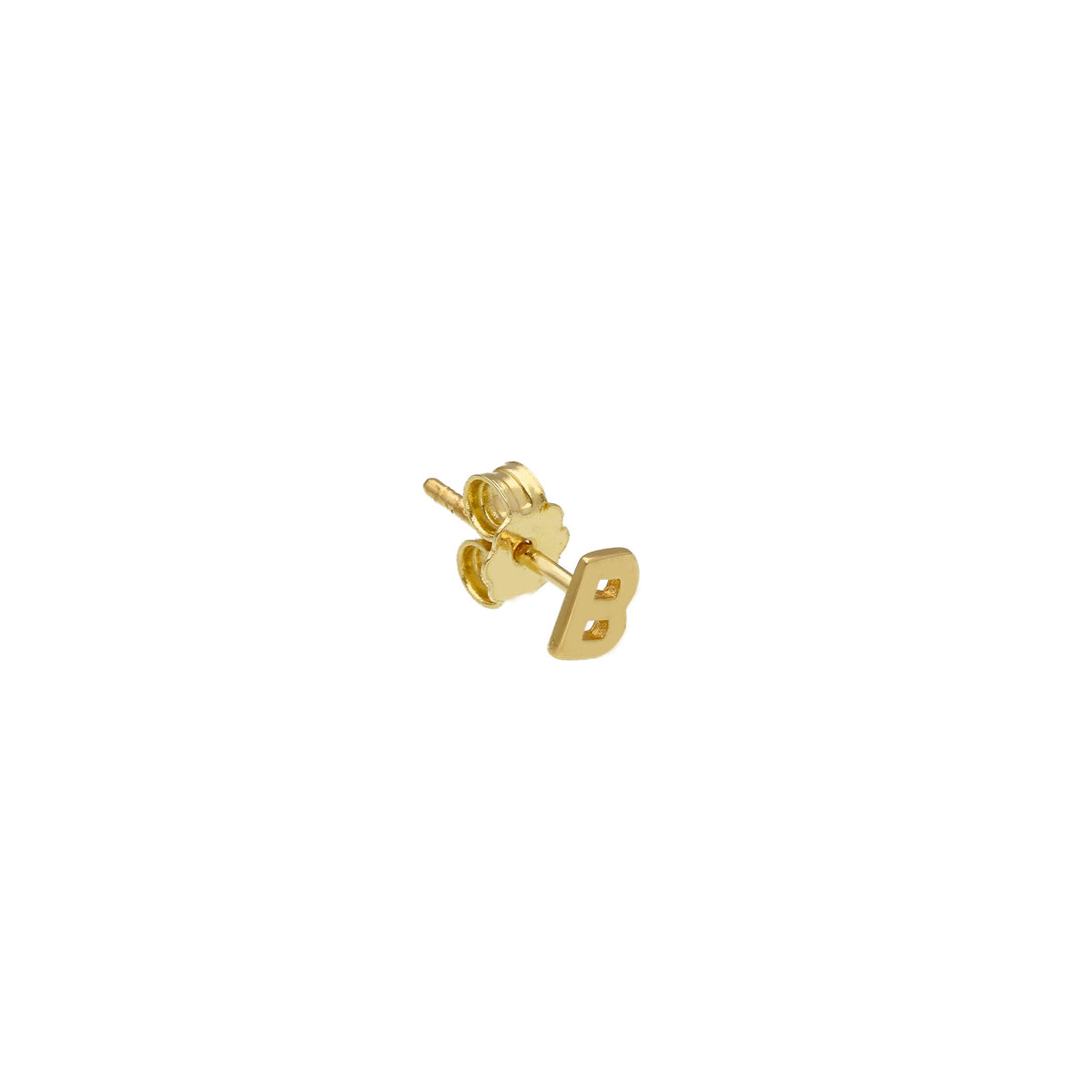 Single Earring in 18 kt Yellow Gold Letter