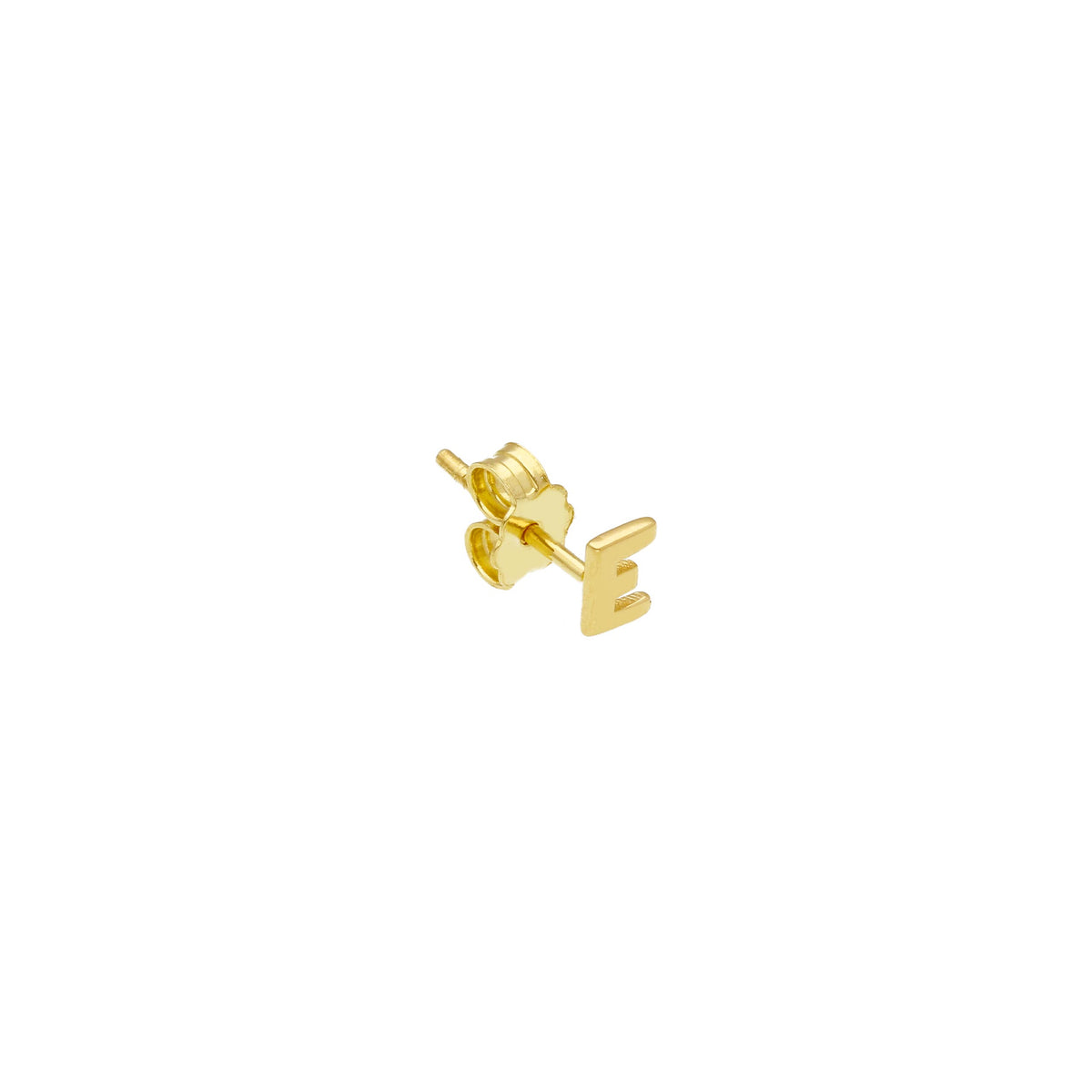 Single Earring in 18 kt Yellow Gold Letter