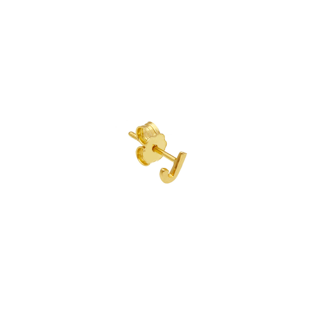 Single Earring in 18 kt Yellow Gold Letter