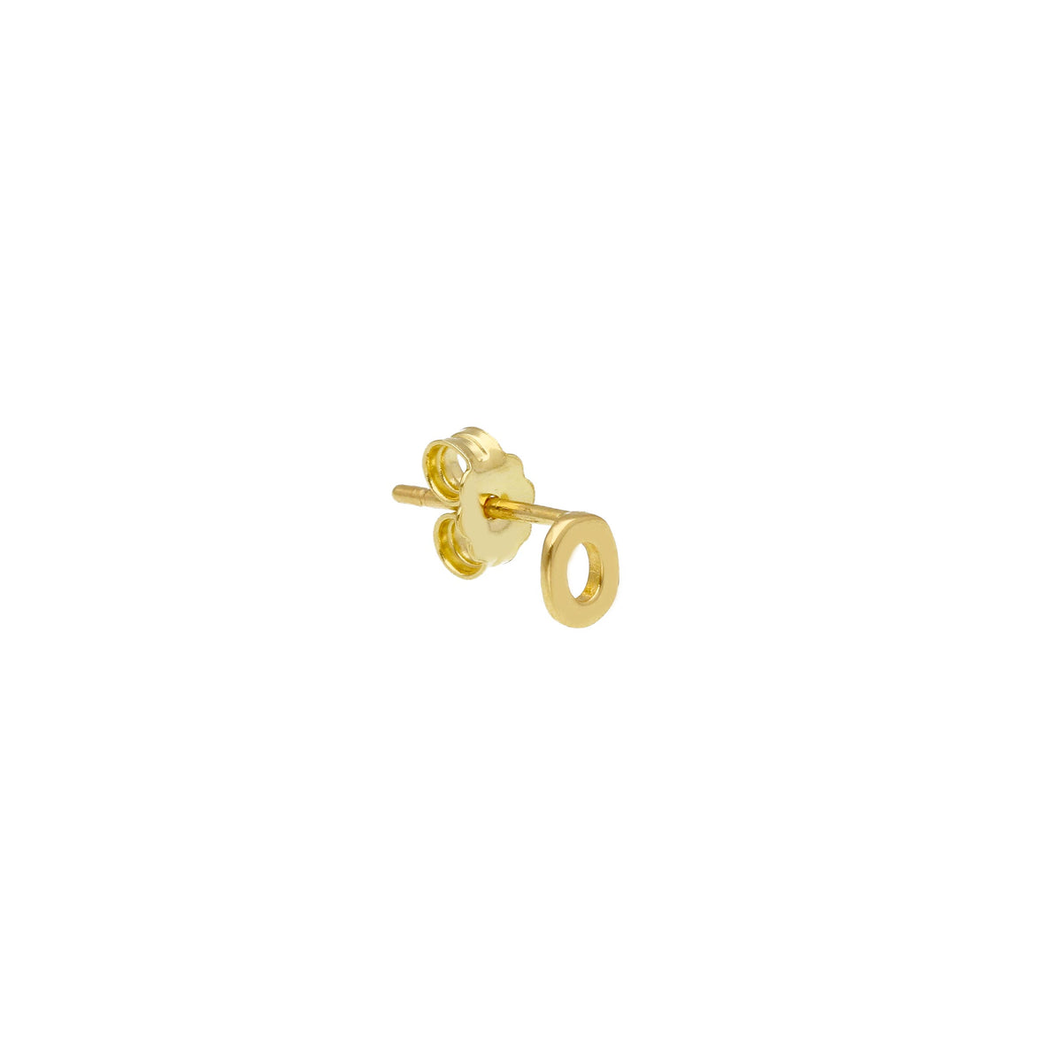 Single Earring in 18 kt Yellow Gold Letter