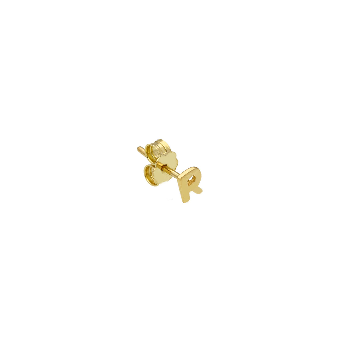 Single Earring in 18 kt Yellow Gold Letter