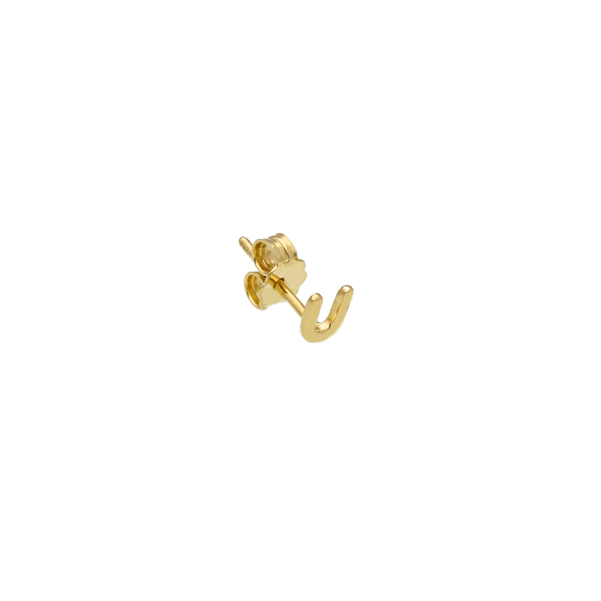 Single Earring in 18 kt Yellow Gold Letter