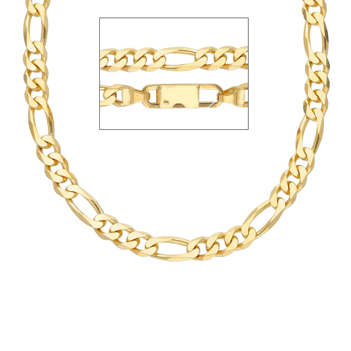 Catena 3 + 1 Oro Giallo 18kt 60 cm Sezione MM 4,80