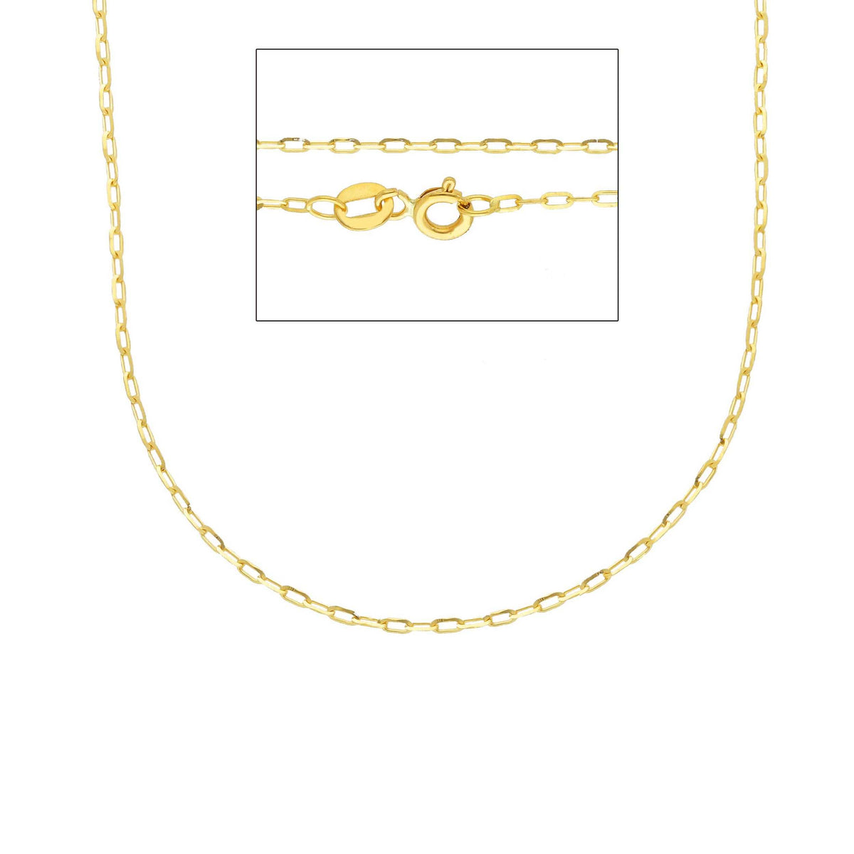 Catena Maglia Allungata Oro Giallo 18kt 50 cm