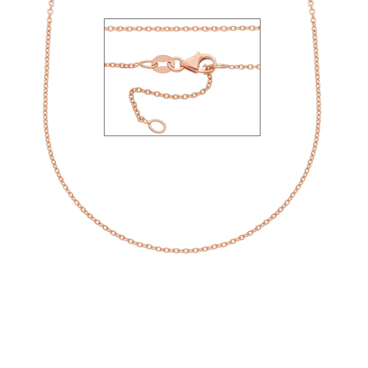 Catena Rolò Oro Rosa 18kt 50 cm Sezione MM 0,70