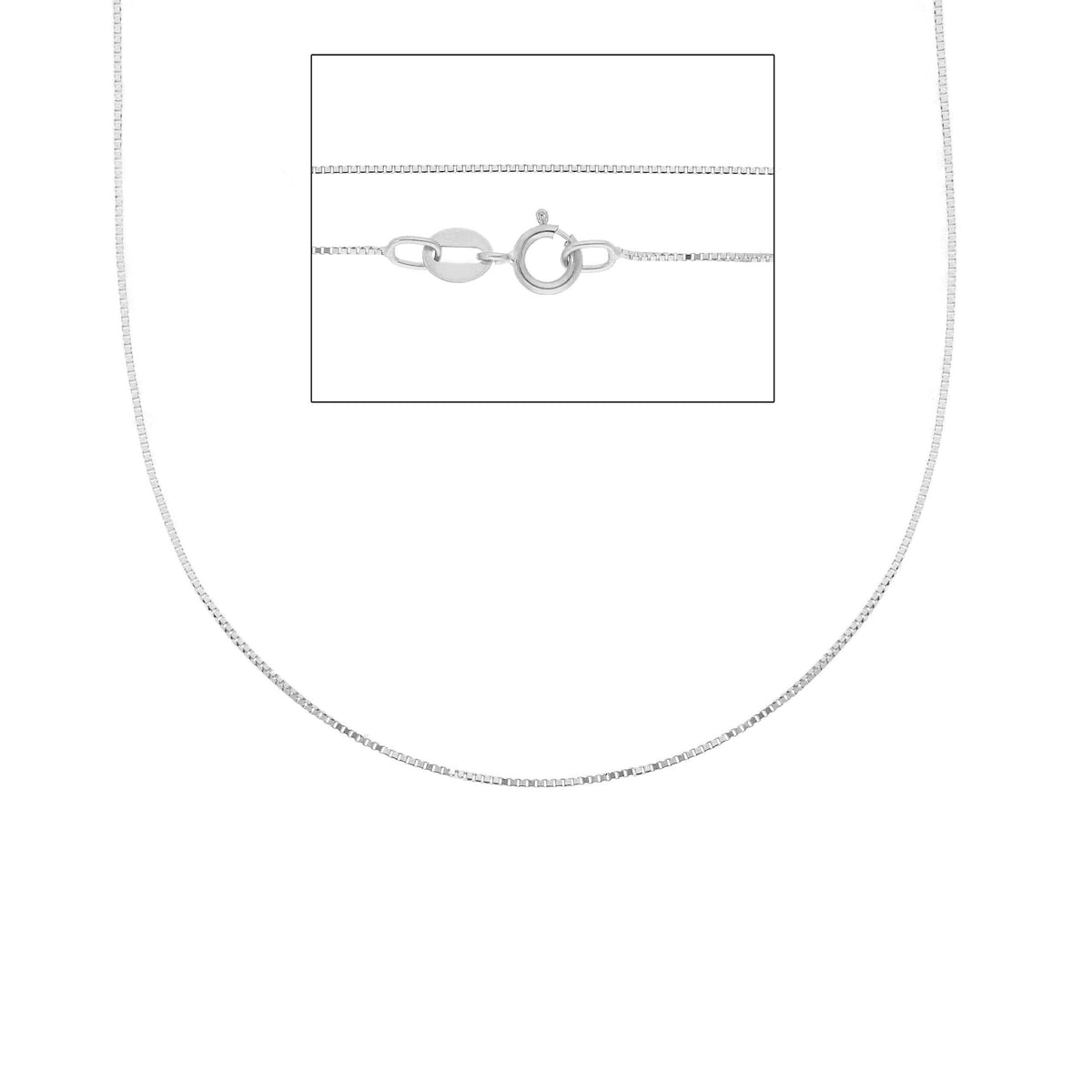 Catena Veneta Oro Bianco 18kt Sezione MM 0,50