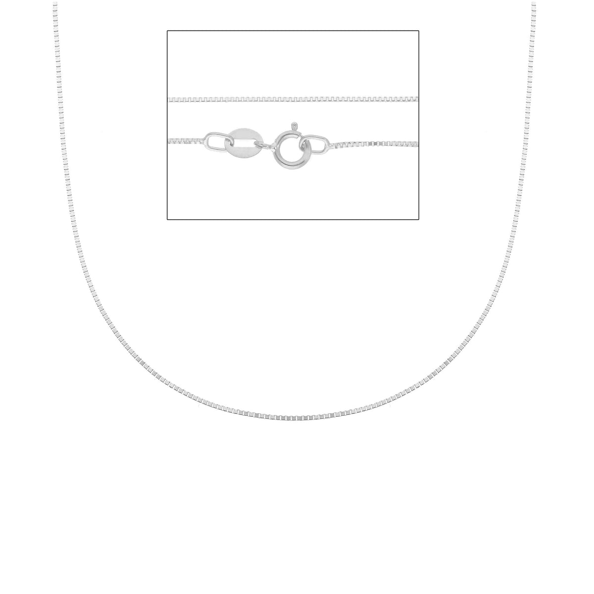 Catena Veneta Oro Bianco 18kt Sezione MM 0,55