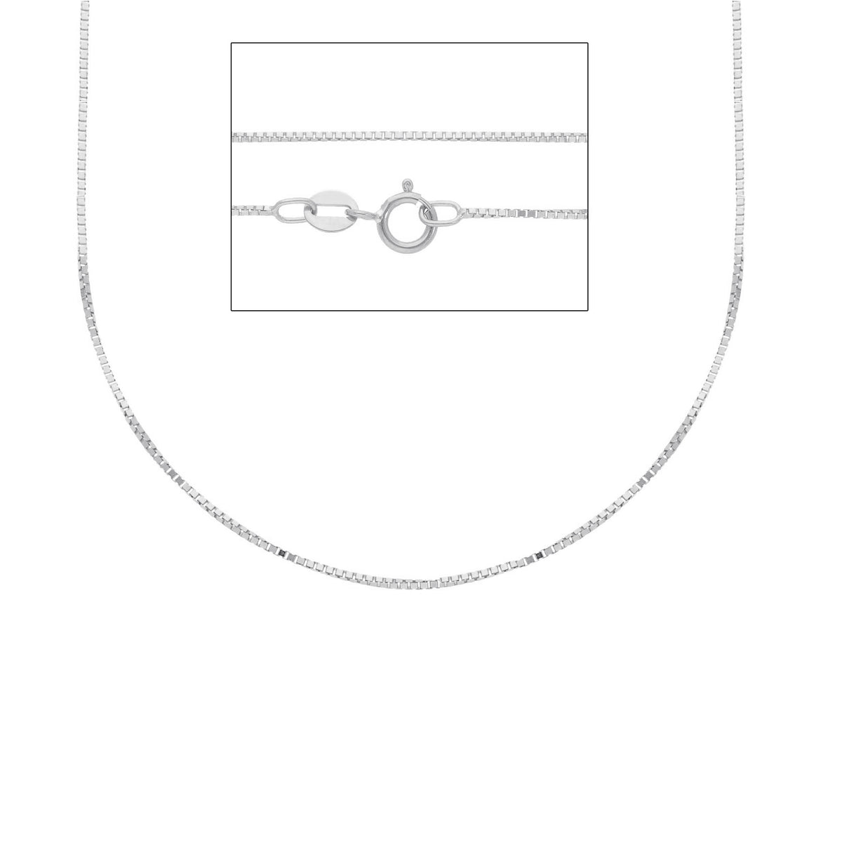 Catena Veneta Oro Bianco 18kt Sezione MM 0,70