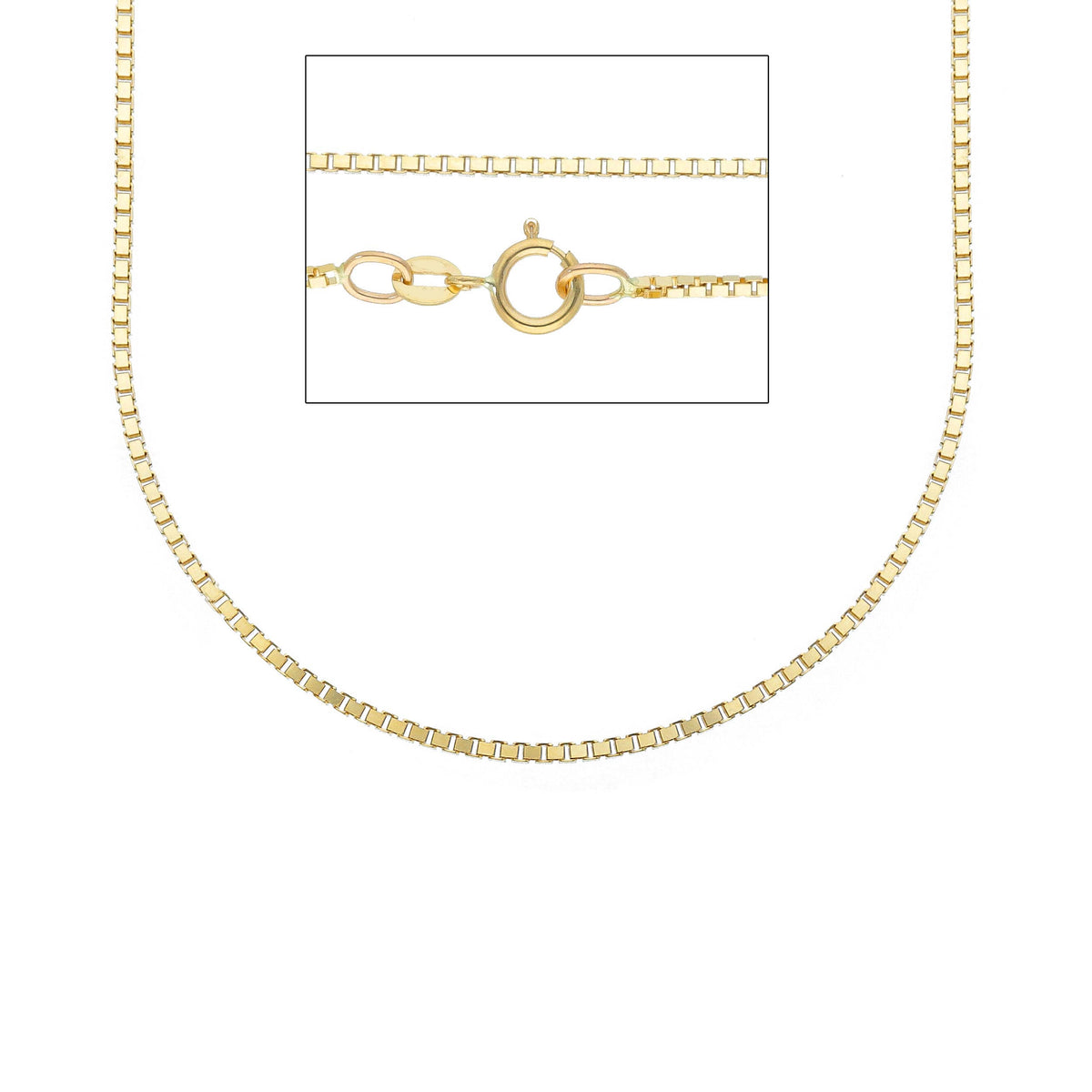 Venetian Chain in 18kt Yellow Gold 50 cm Section 1.15 MM
