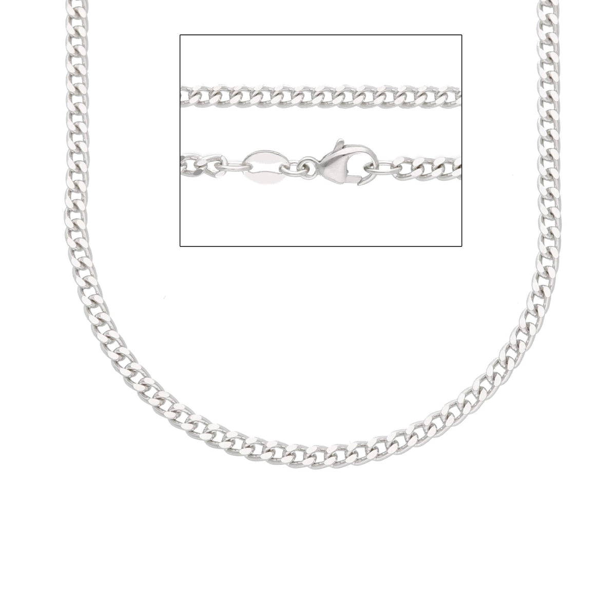 Catena Groumette Platino 50 cm Sezione MM 2,00