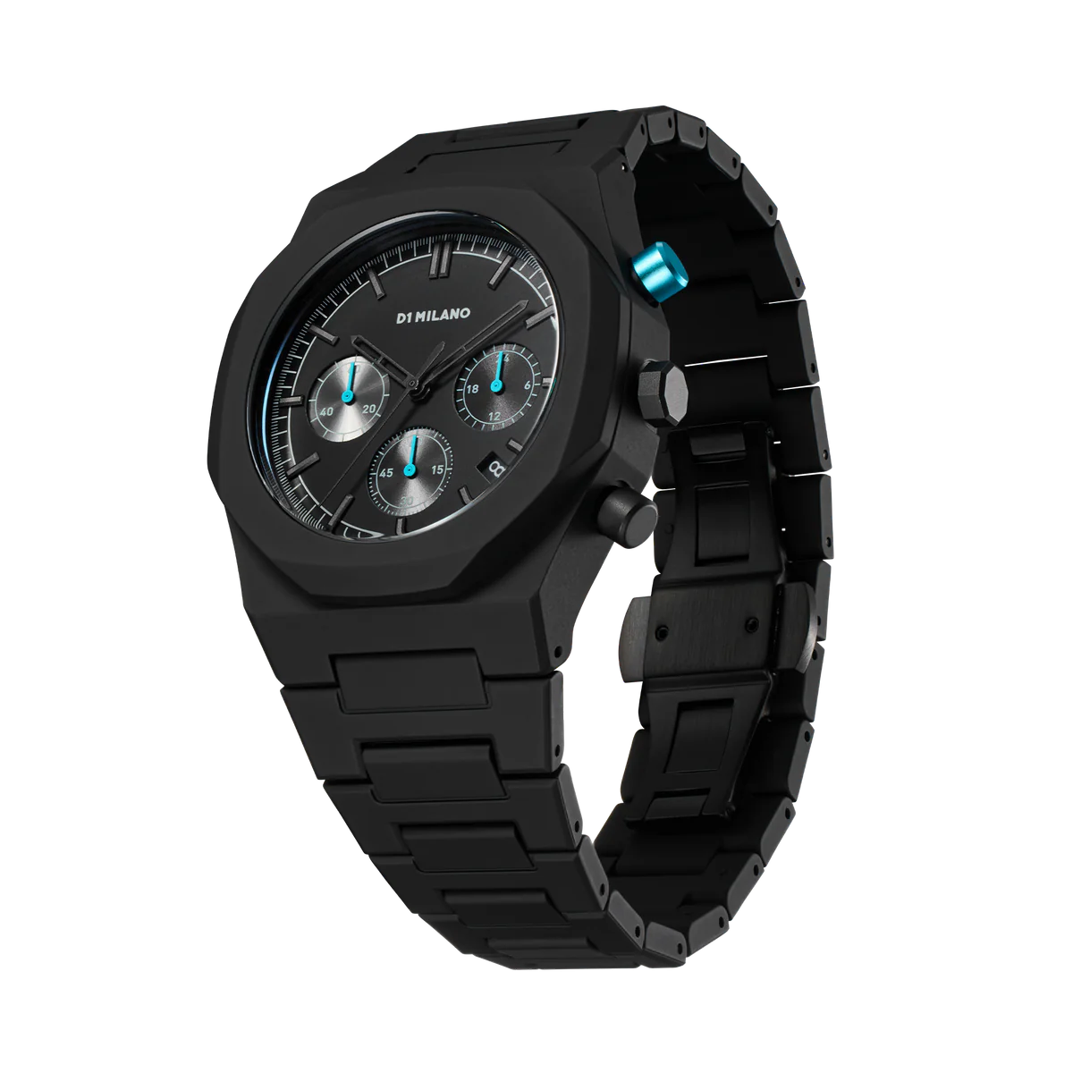 D1 Milano Polychrono 40.5 MM Charcoal Black D1-PHBJ07