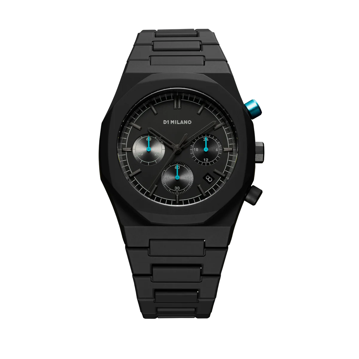 D1 Milano Polychrono 40.5 MM Charcoal Black D1-PHBJ07