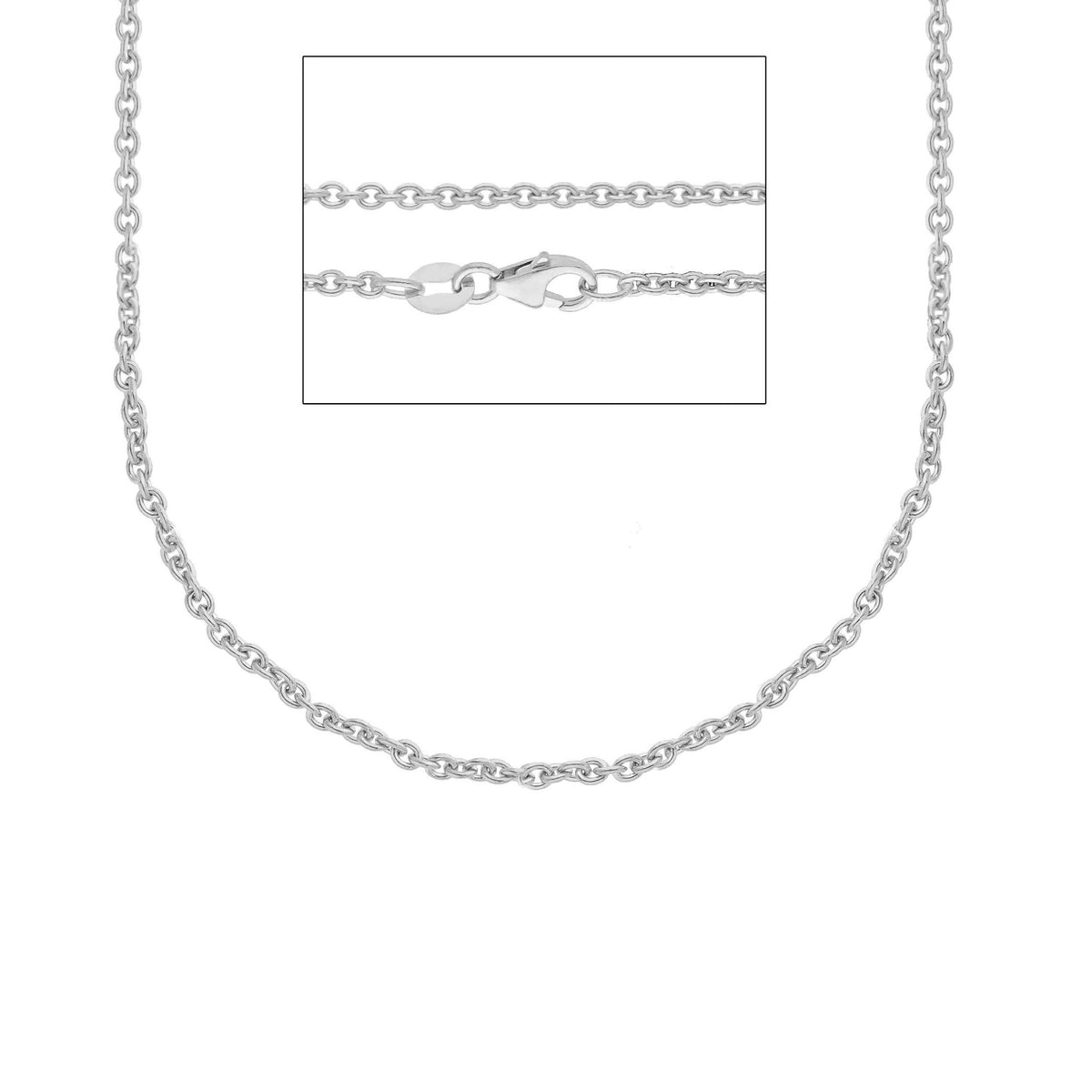 Catena Rolo' Platino 40 cm Sezione MM 1,80