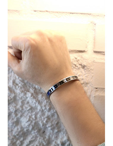 Speedometer Official Bracciale Classic Dual Time Nero e Blu