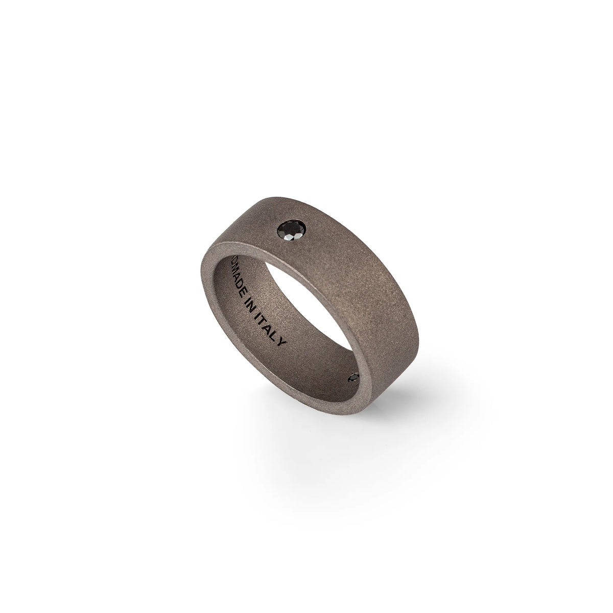 Mano Jewels Anello Titanio e Diamante Black