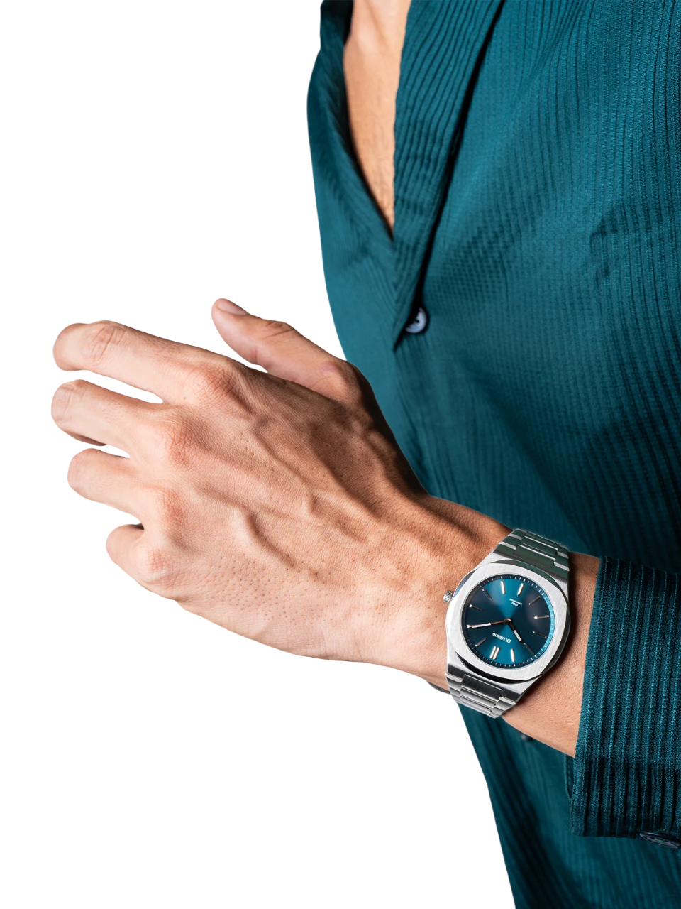 D1 Milano Skeleton Rubber Rose Gold D1-SKRJ12