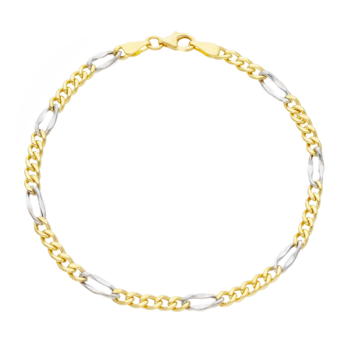 Bracciale Uomo Oro Giallo e Bianco 18kt